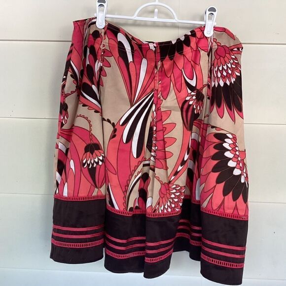 Worthington pink black full skirt size 18.  0363 - Picture 1 of 10